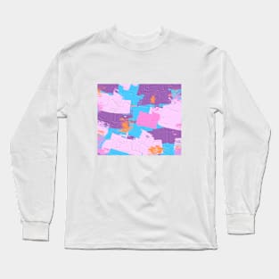 Pastel Pink, Blue, and purple Long Sleeve T-Shirt